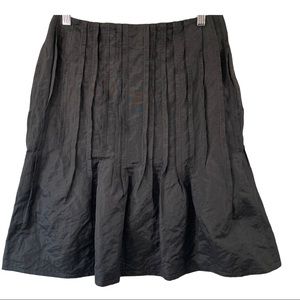NWT BCBGMaxAzria Black Fit & Flare Pleated Skirt
